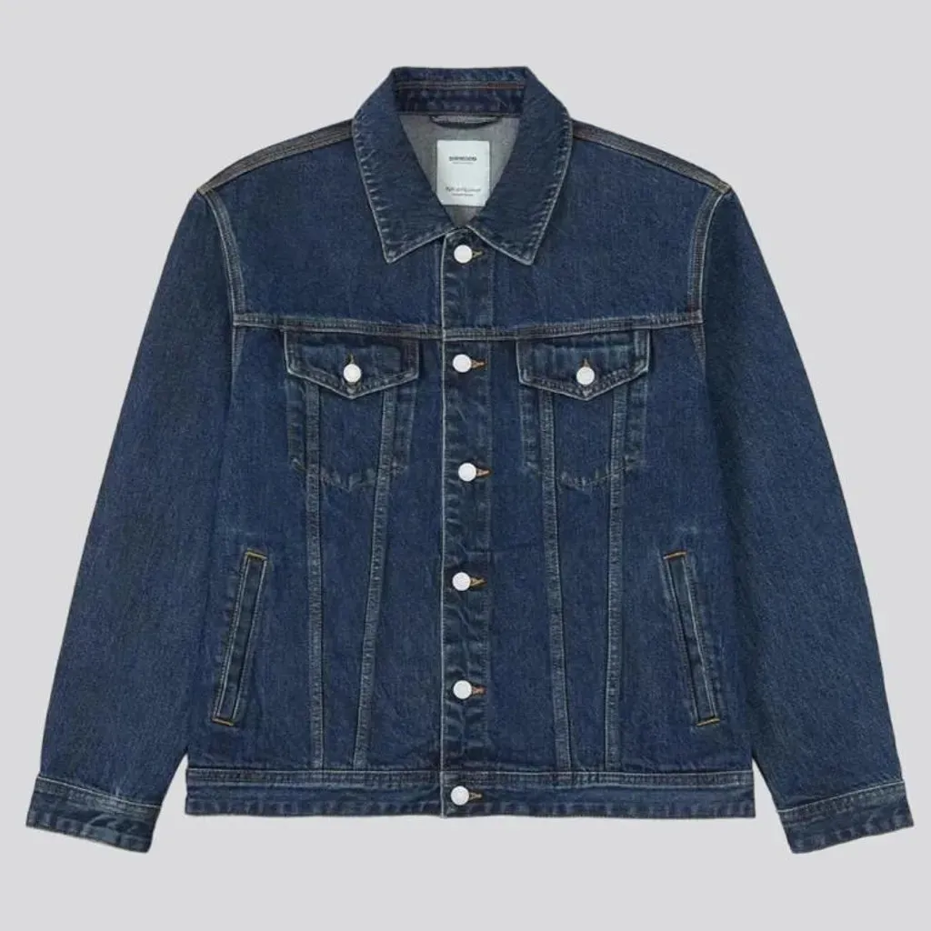 12oz stonewashed denim jacket for men