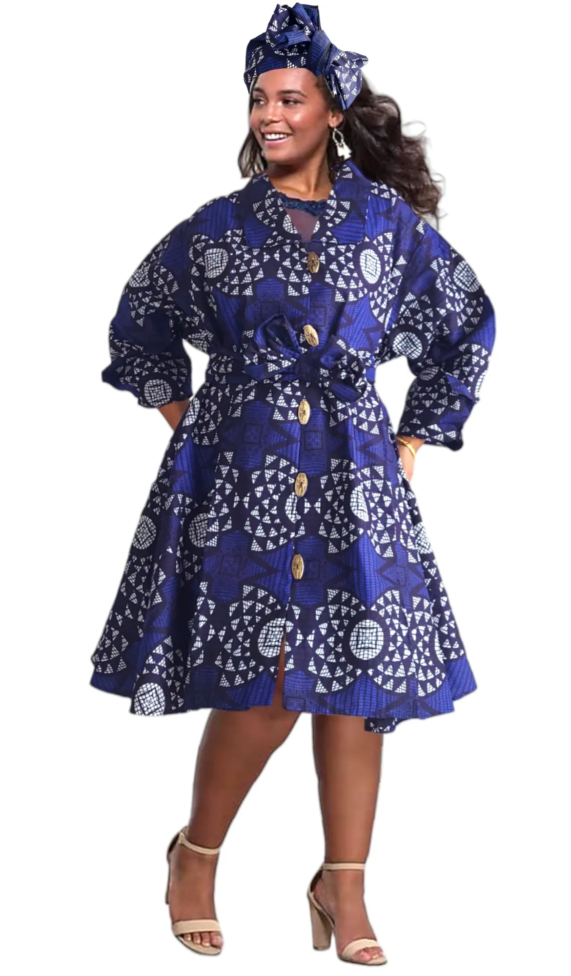 243- Short  Dress / Blouse - Blue64