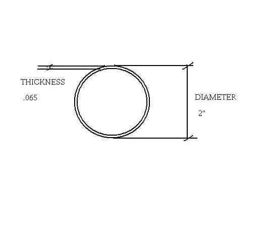 2" Diameter X .065 X 12' Polished Brass Tubing