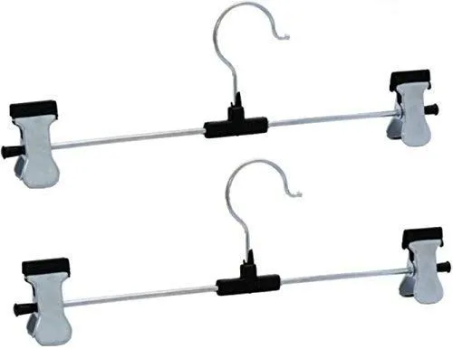 7202 Hangers with 2-Adjustable Anti-Rust Clips (Pack of 12)