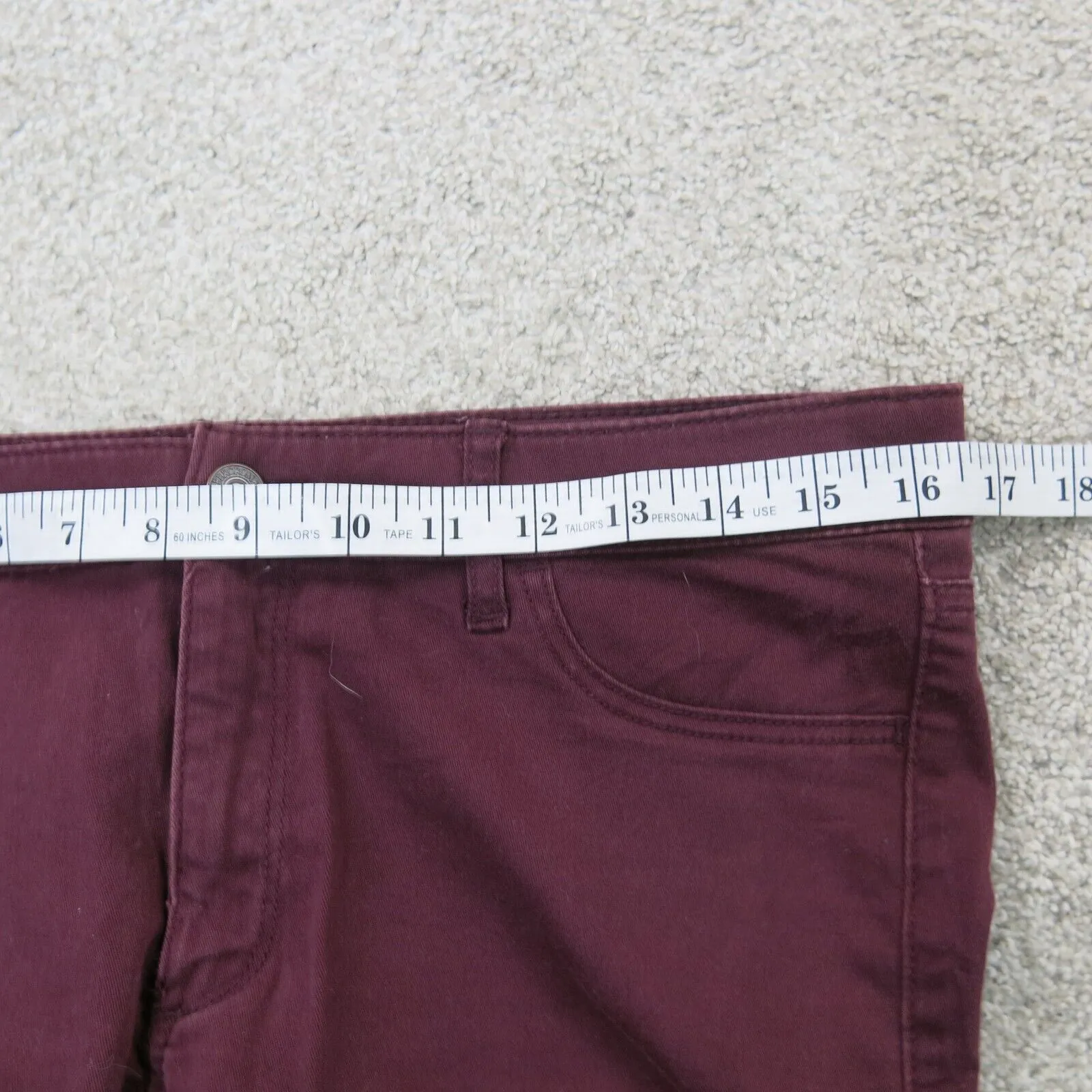 Abercrombie & Fitch Womens Jeans Skinny Leg Mid Rise Pockets Maroon Size W29XL29