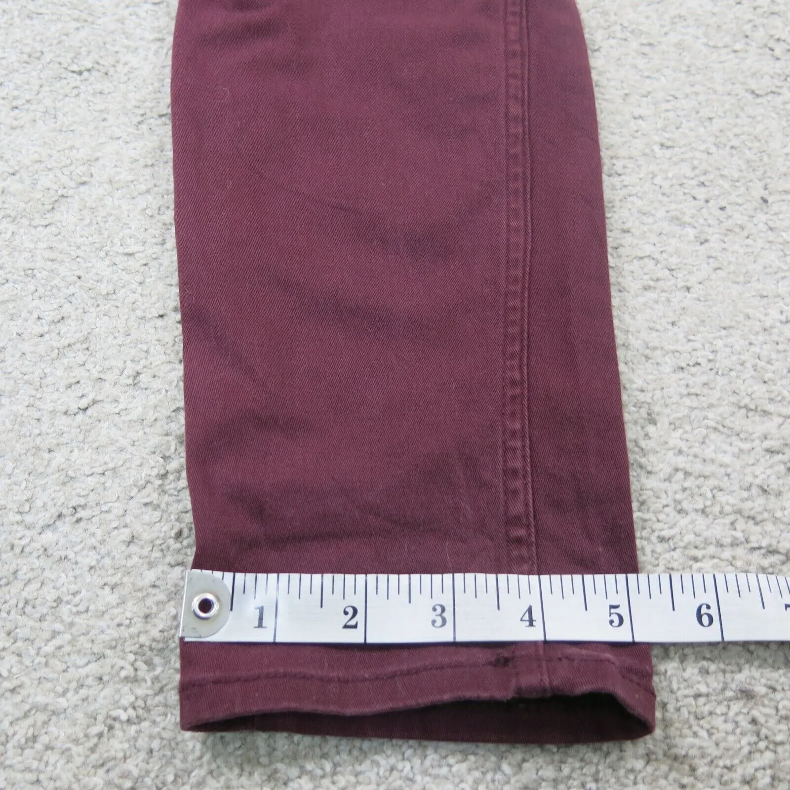 Abercrombie & Fitch Womens Jeans Skinny Leg Mid Rise Pockets Maroon Size W29XL29