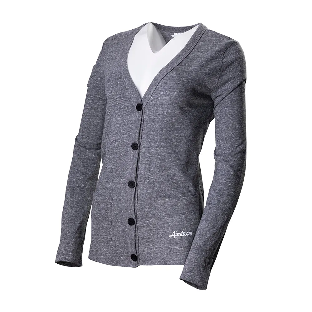 Airstream Script Tri-Blend Women's Button-Down Cardigan