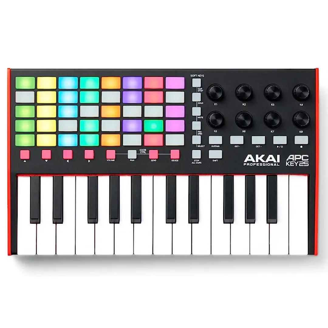 AKAI Professional APC Key 25 MK2 USB MIDI Keyboard Controller (40 RGB Pads and 8 Rotary Knobs) - Brand New