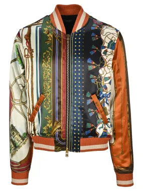 Amiri Scarf Patchwork Printed Bomber Jacket