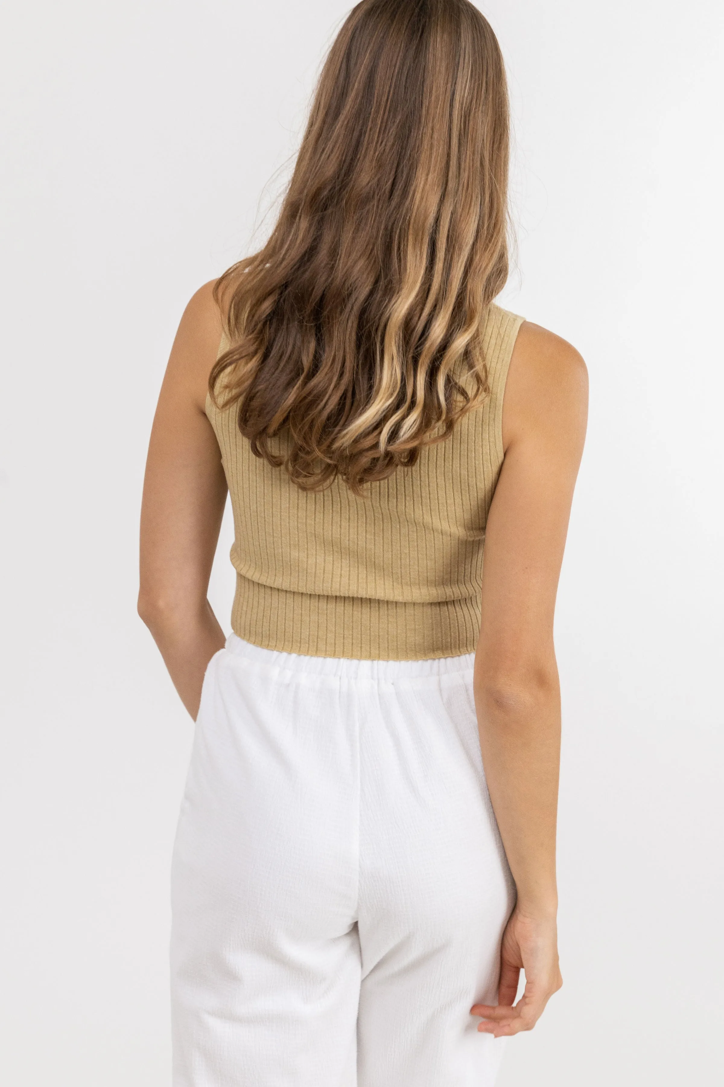 Andie Knit Crop Top / Hemp