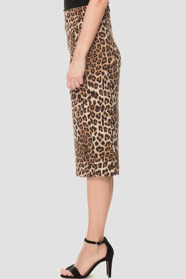 Animal Print Midi Skirt