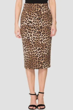 Animal Print Midi Skirt