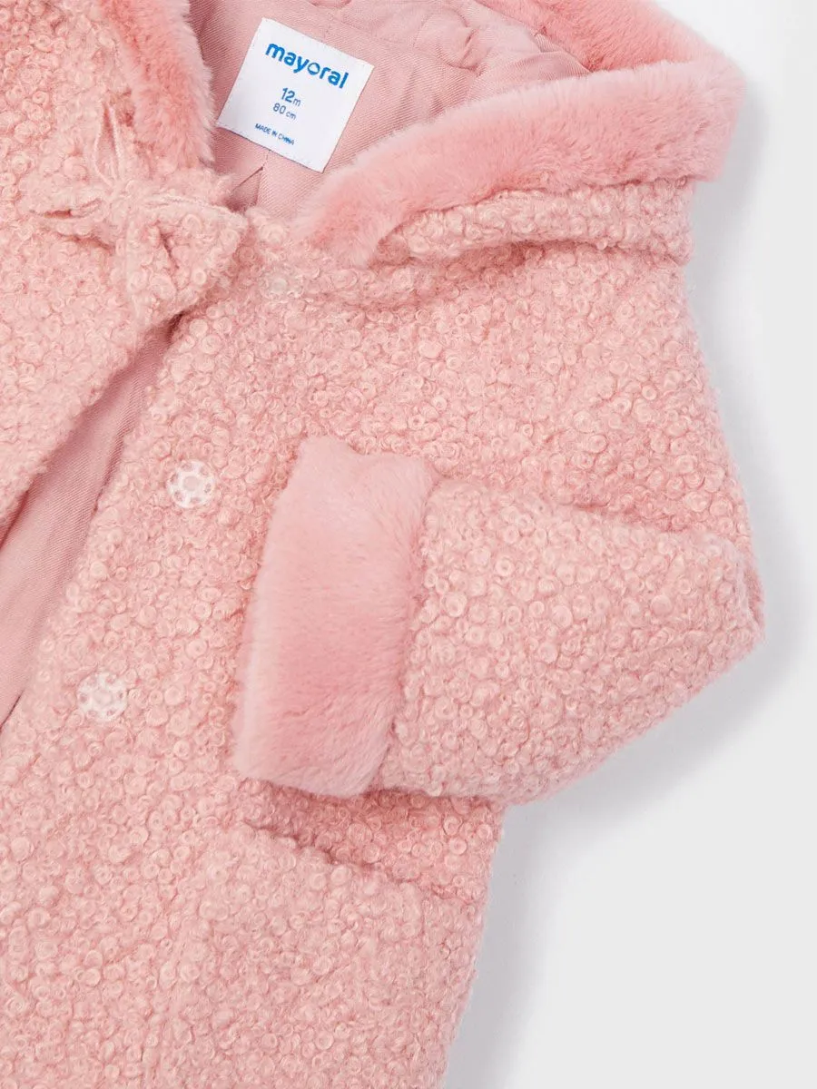 Baby Borg Coat Blush Pink | Mayoral