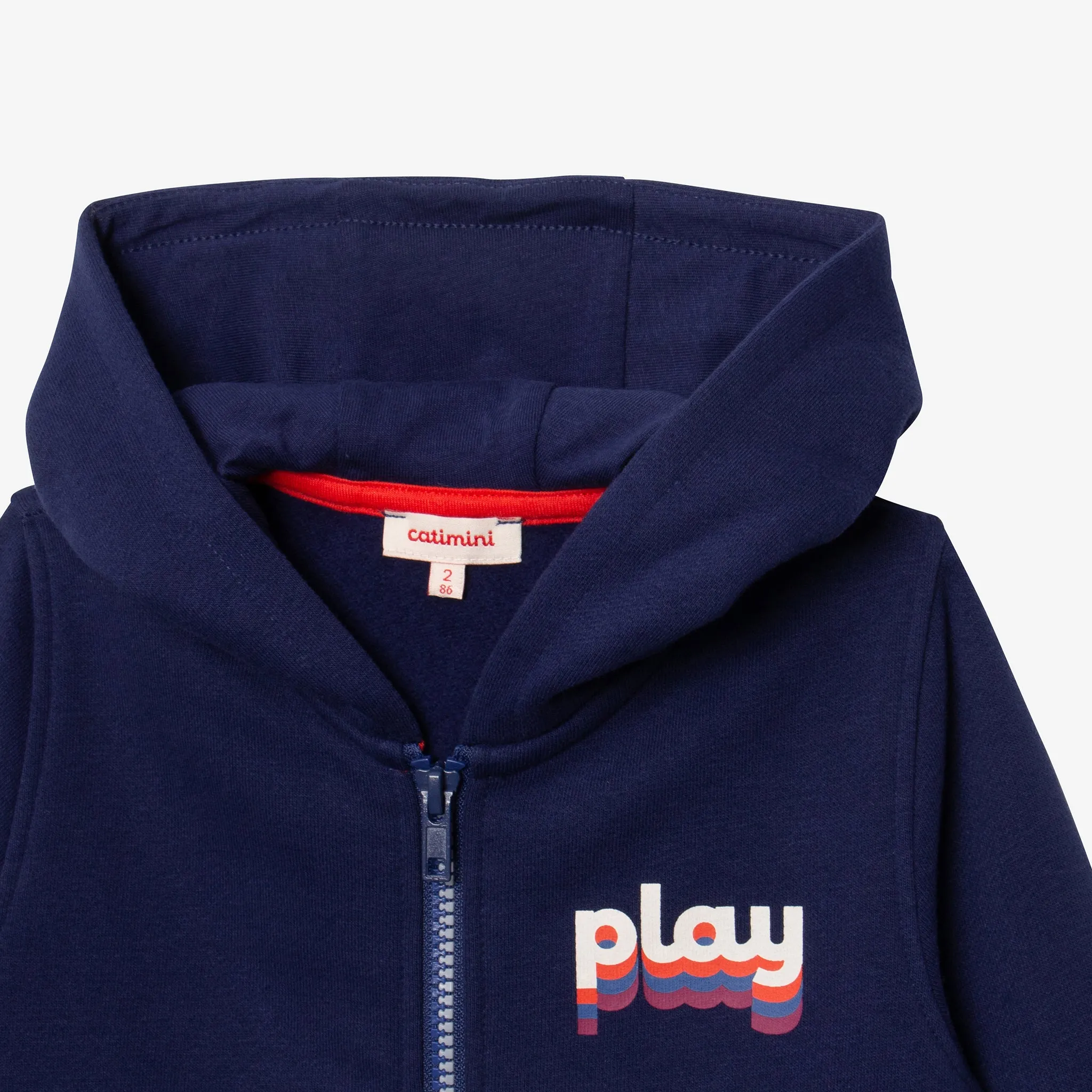 Baby boys' navy blue zip hoodie