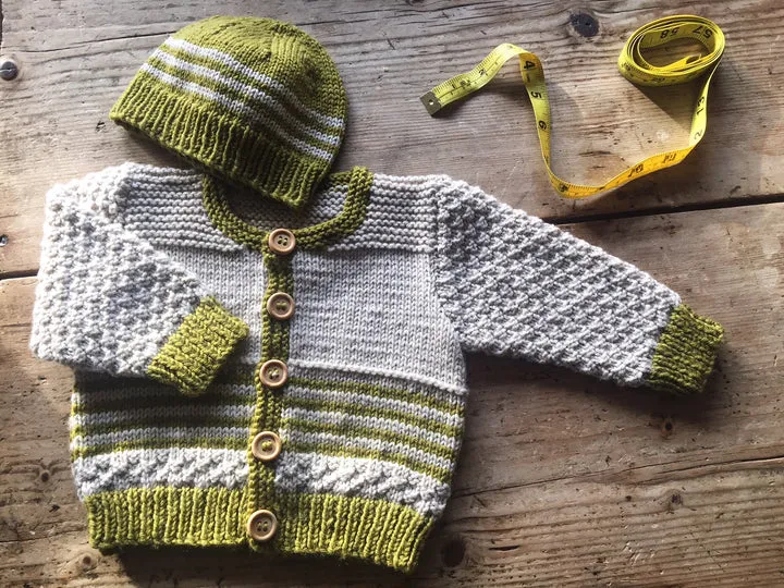 Baby Cakes Eden Cardi & Hat 8ply/DK  #Bc70 0-18 Months Knitting Pattern