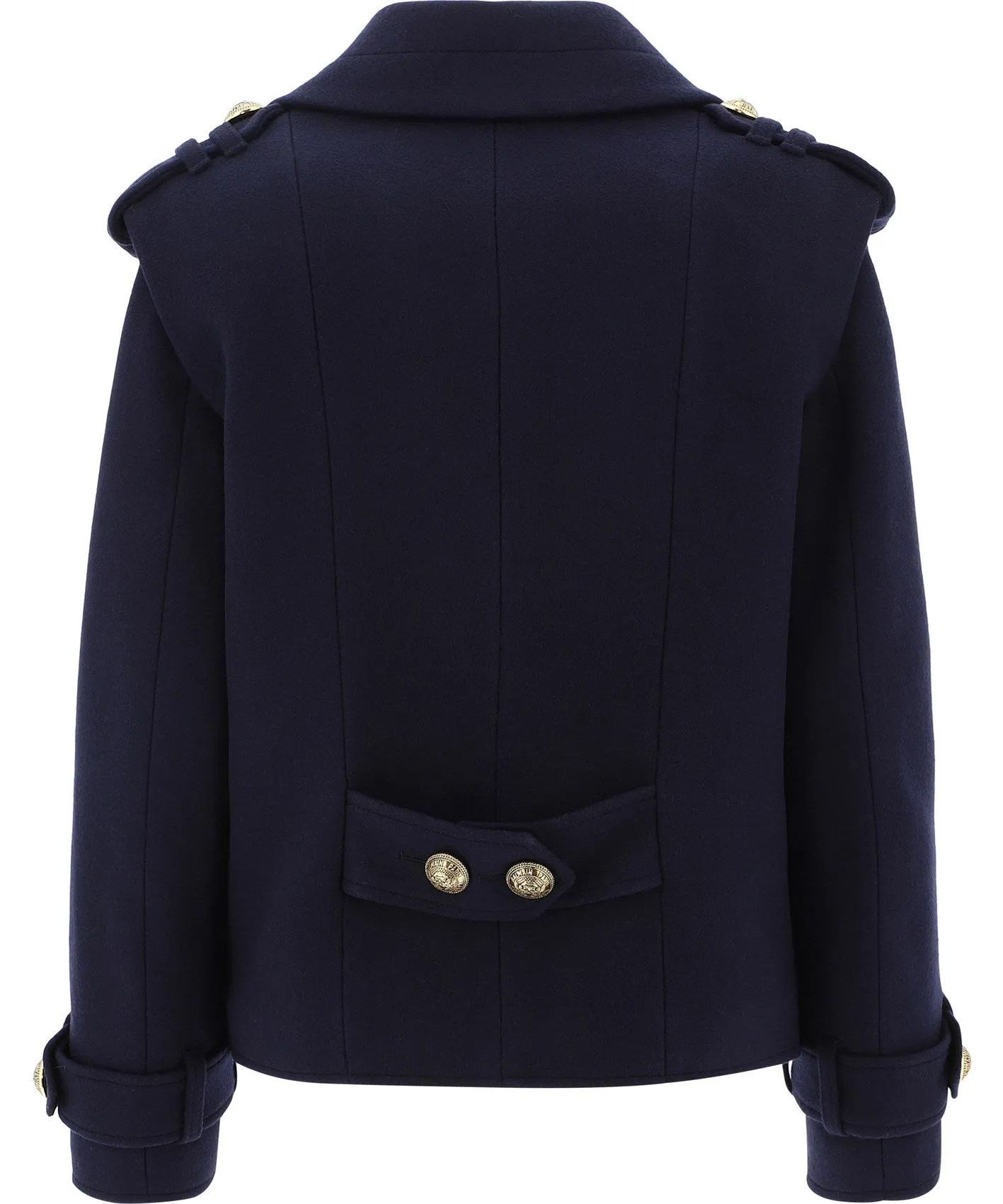 Balmain Cropped Buttoned Cuffs Jacket