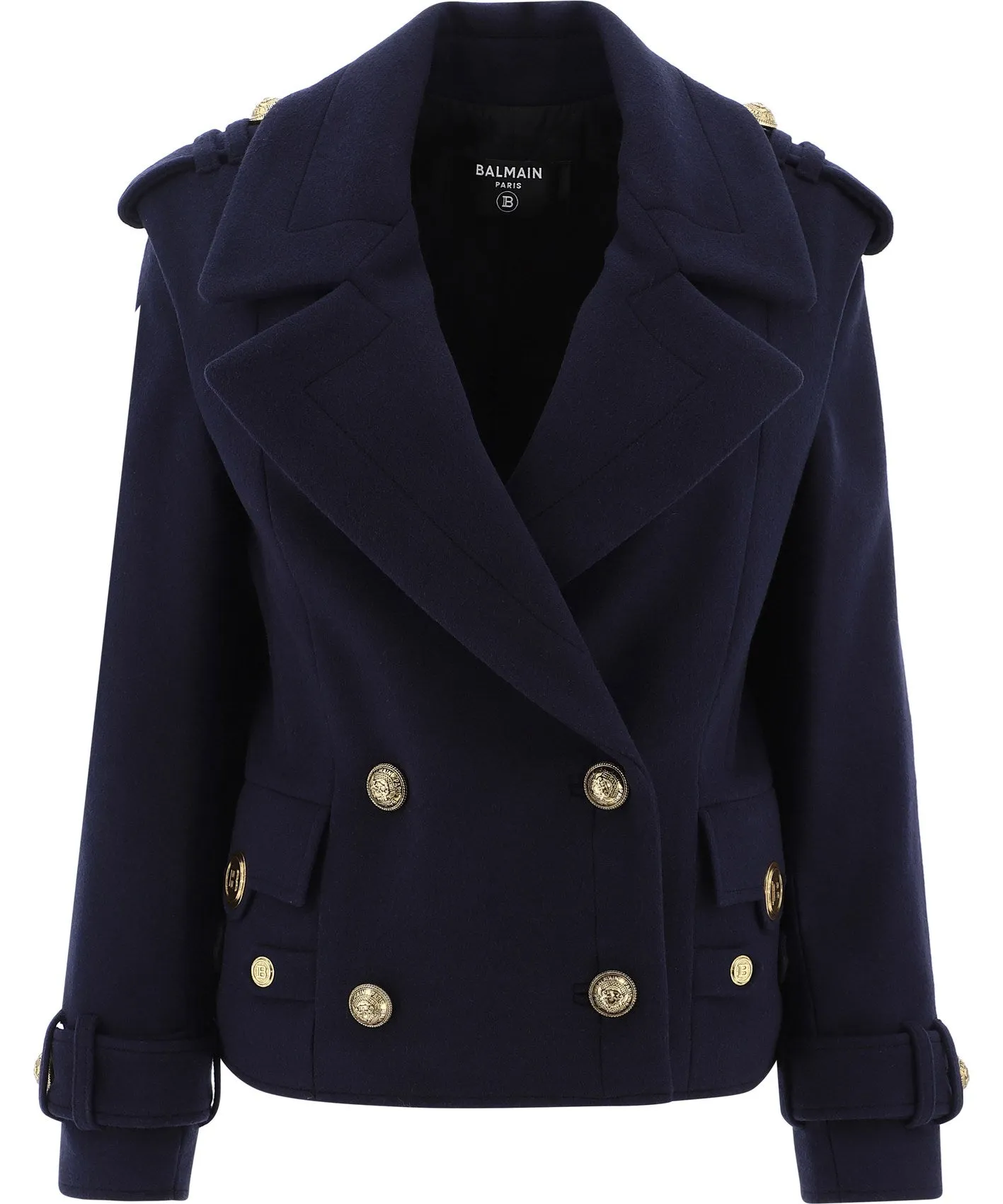 Balmain Cropped Buttoned Cuffs Jacket