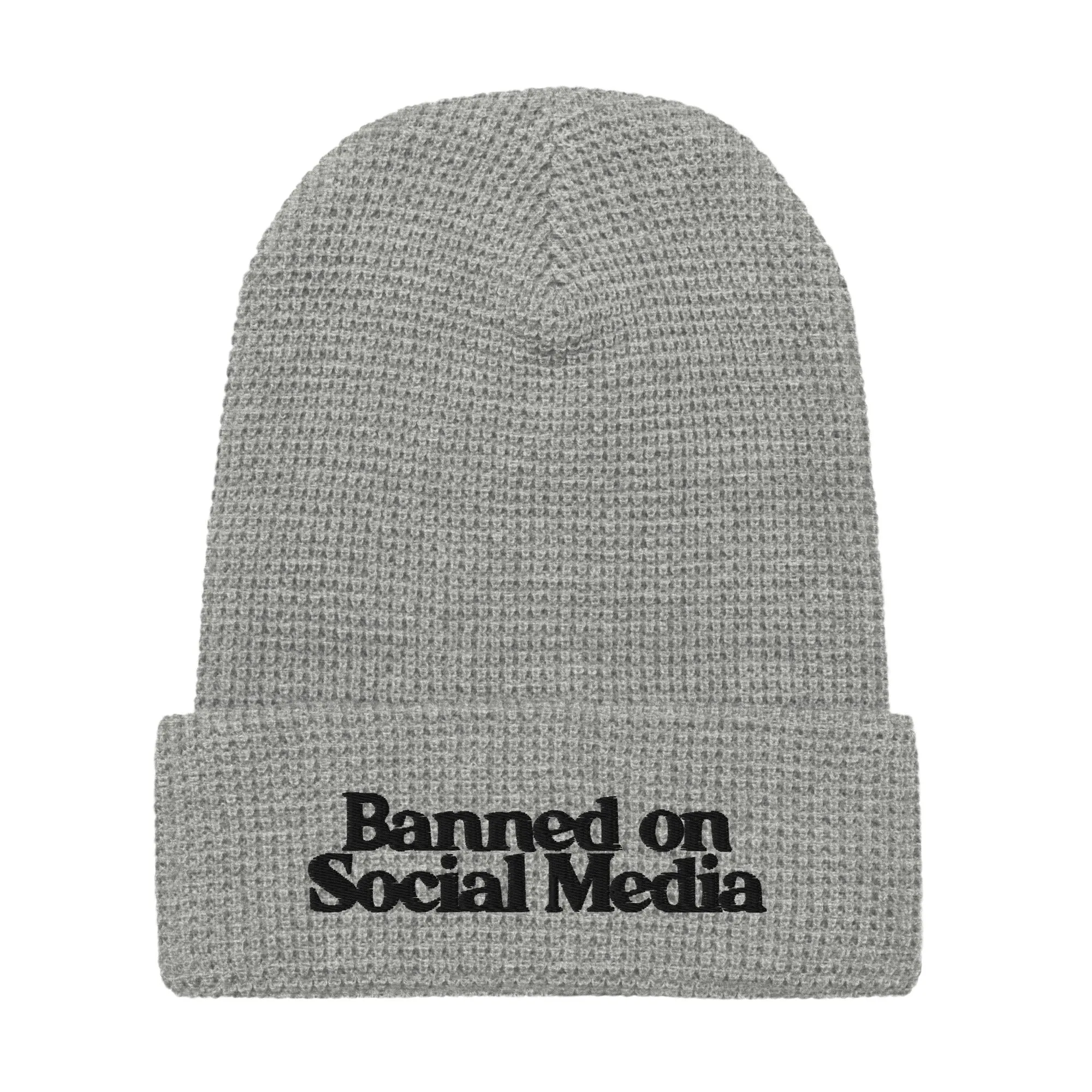 Banned on Social Media Waffle Beanie