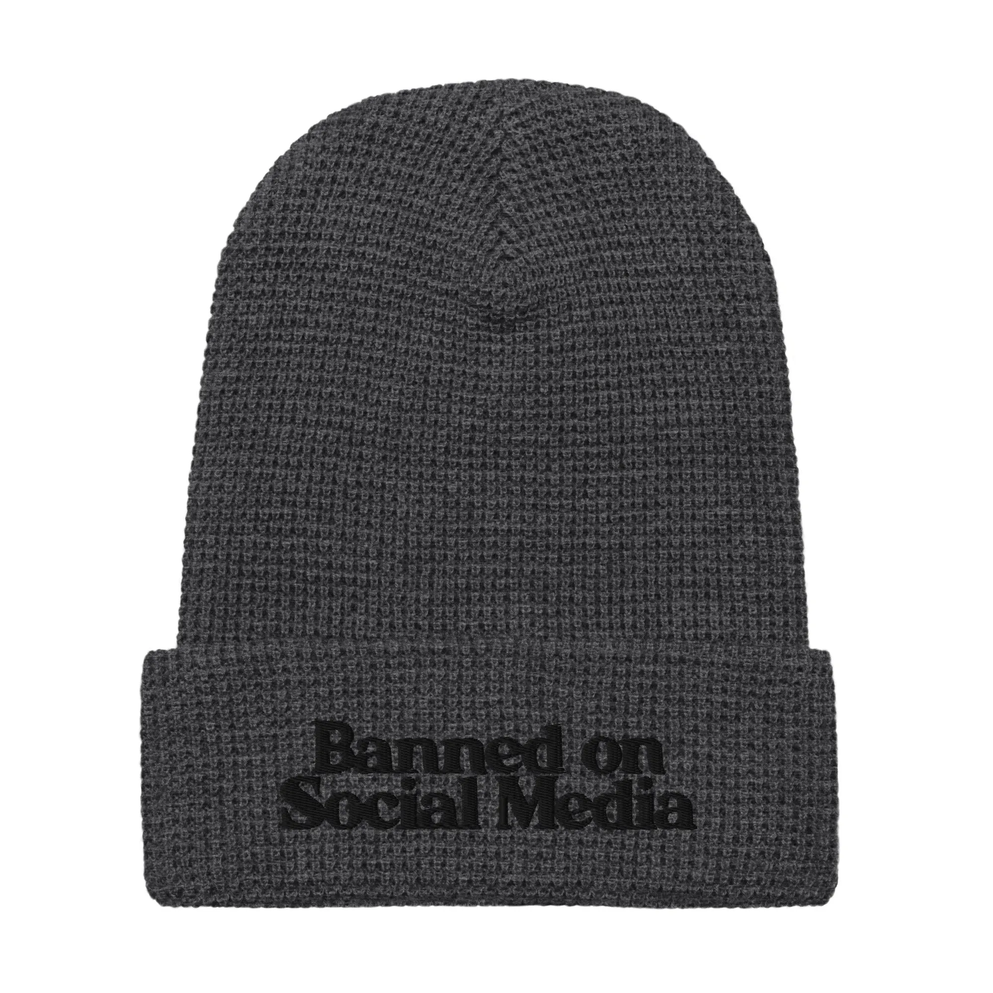 Banned on Social Media Waffle Beanie