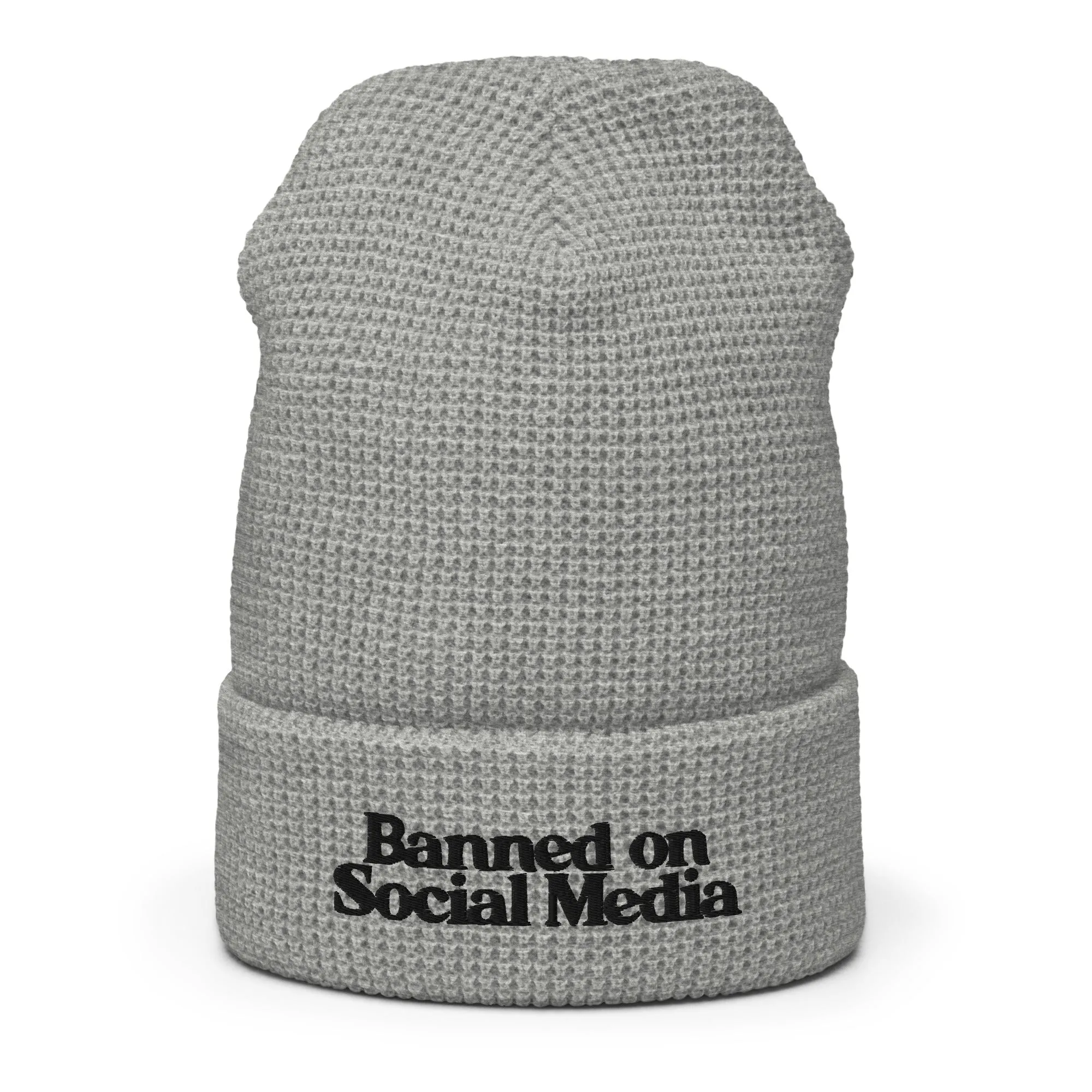 Banned on Social Media Waffle Beanie