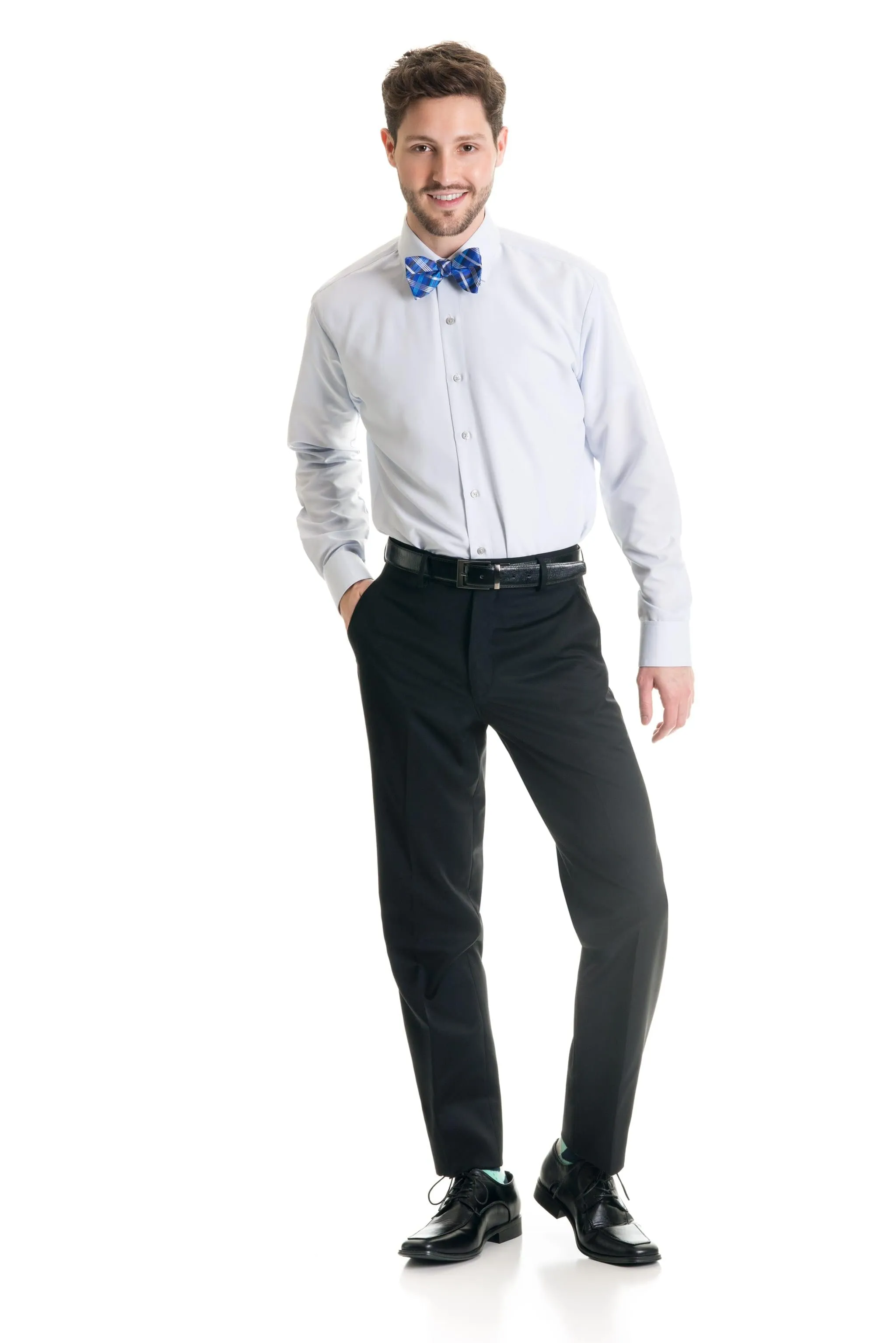 Black Slim Fit Suit Pants - Super 120's