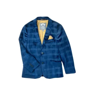 Blue Velvet Windows Suit Blazer