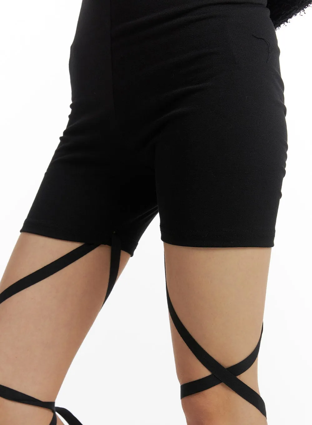 Bowknot Detail Biker Shorts CM406