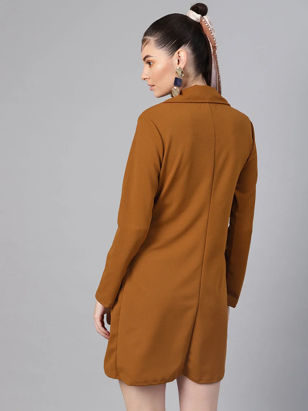 Brown Blazer Dress