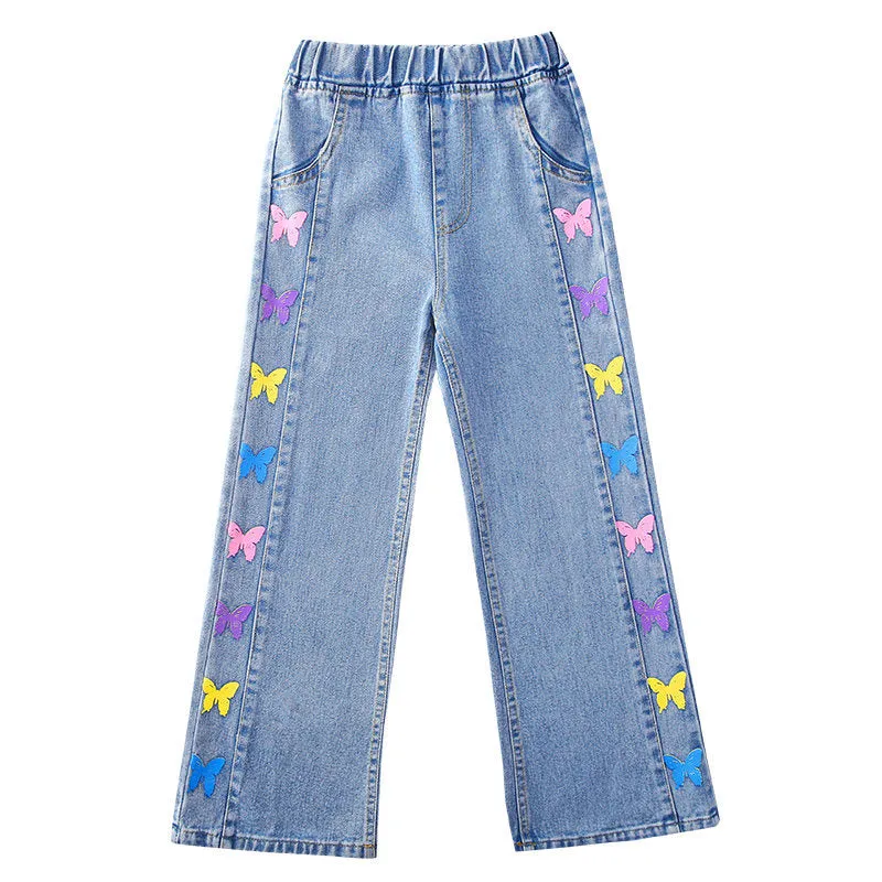 Butterfly Embroidered Jeans