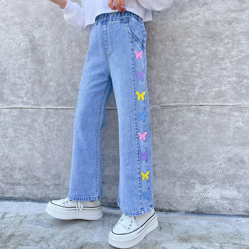 Butterfly Embroidered Jeans