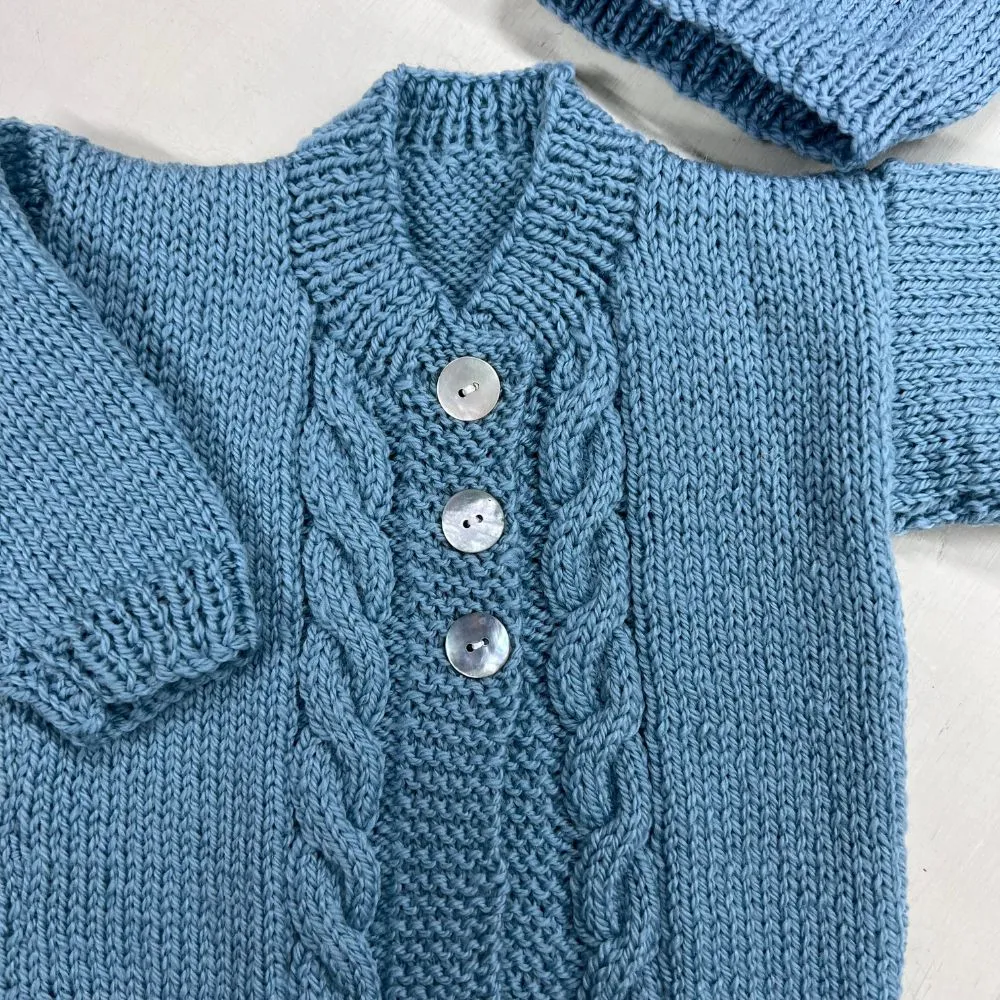 Cabled Front Cardigan Knit Kit