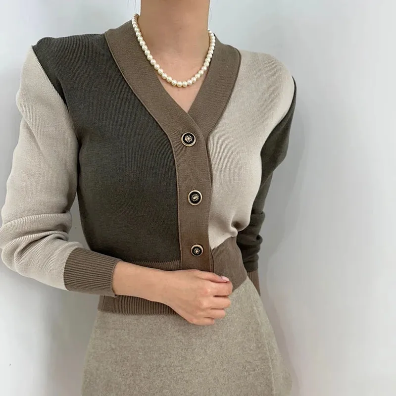 Cardigan Coréen Élégant Femme