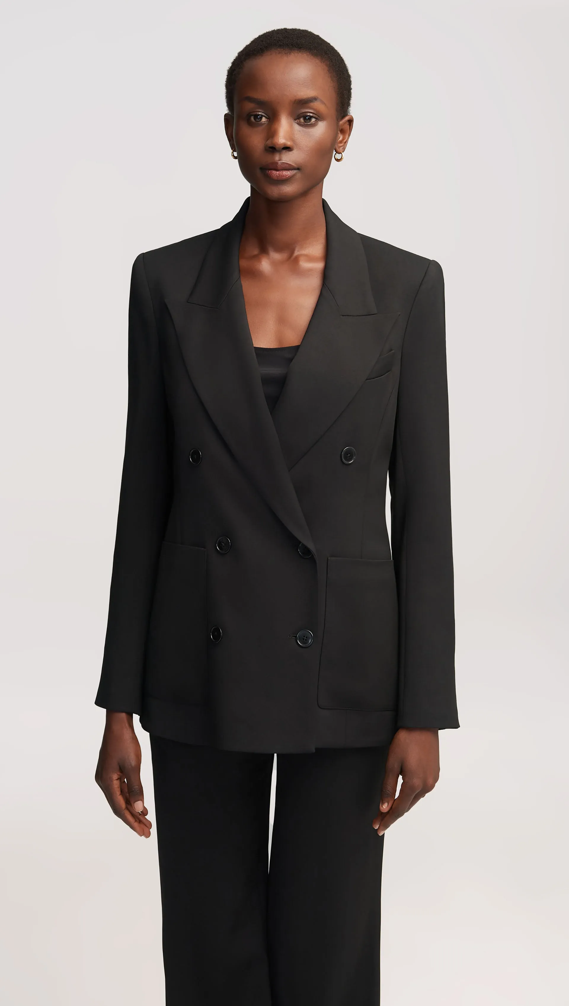 Chelsea Blazer in Stretch Crepe | Black