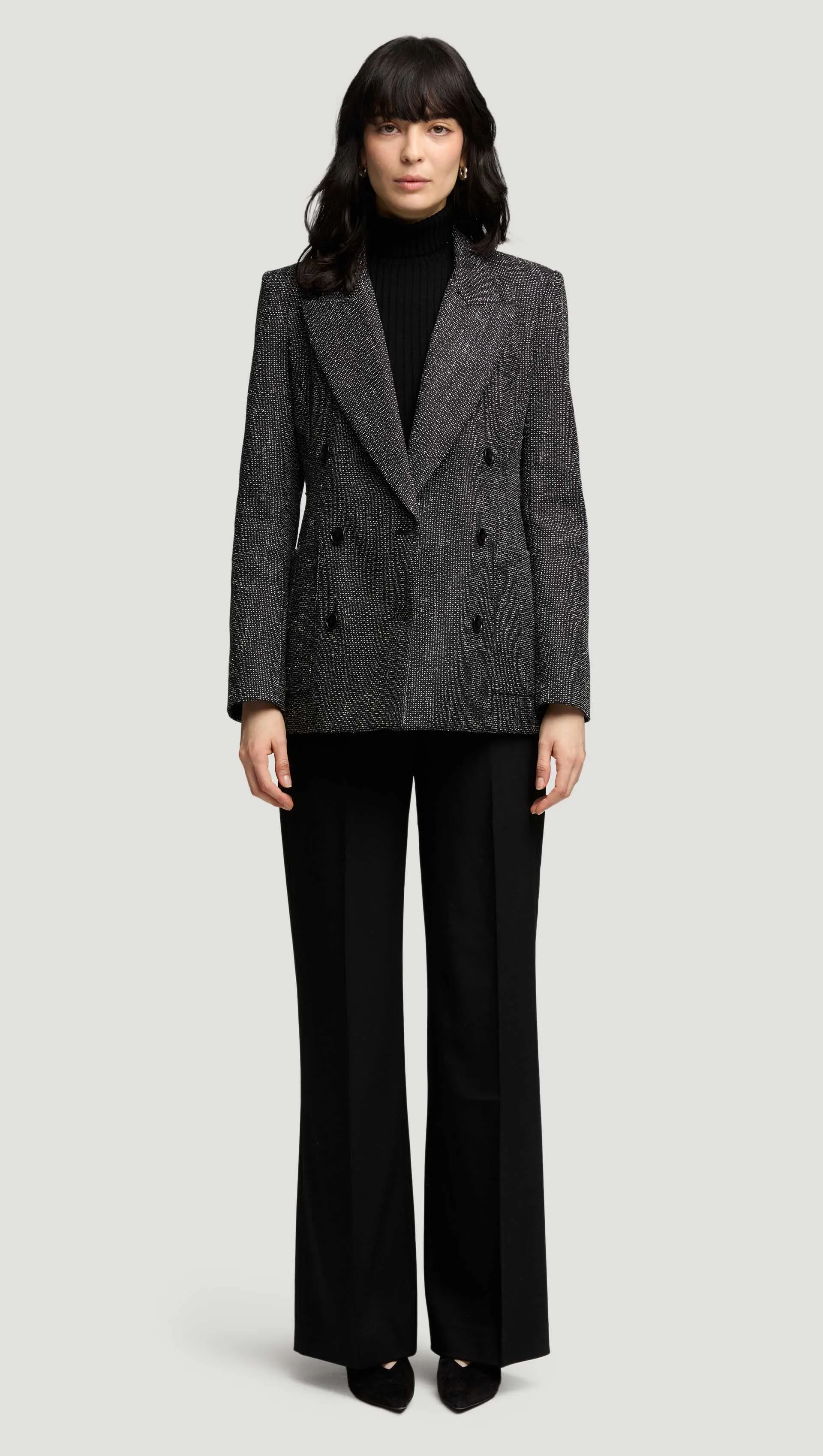 Chelsea Blazer in Tweed | Black/White