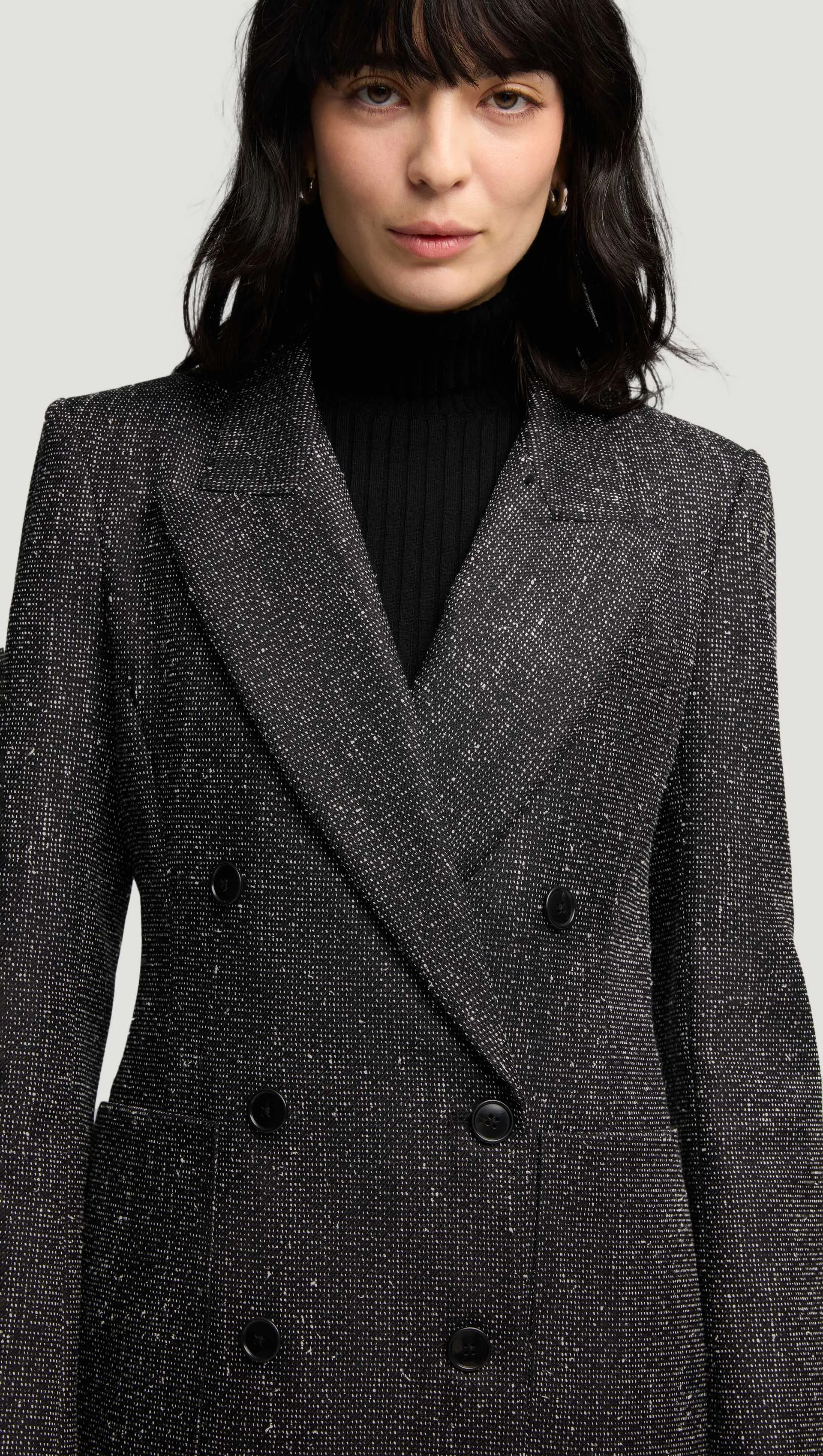 Chelsea Blazer in Tweed | Black/White