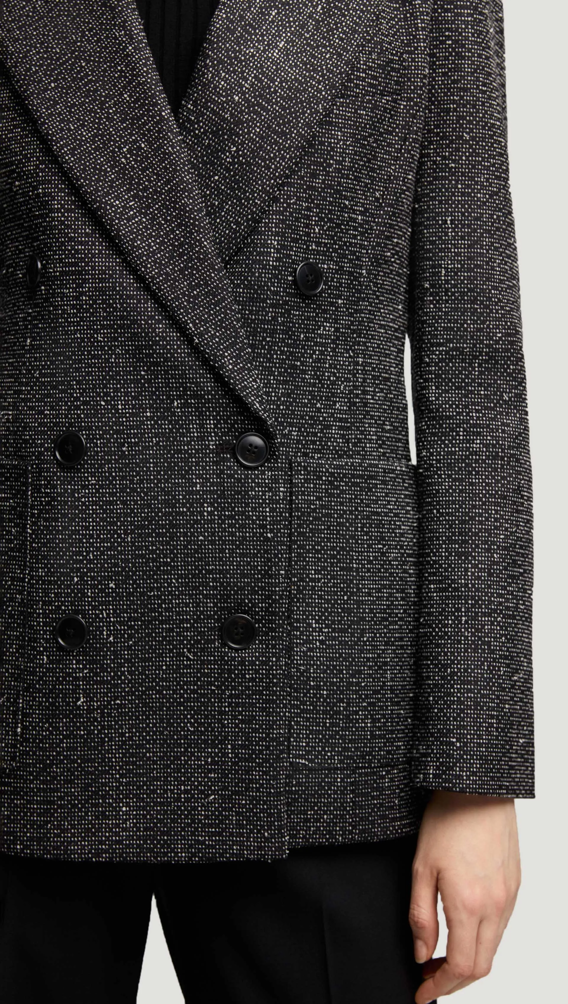 Chelsea Blazer in Tweed | Black/White