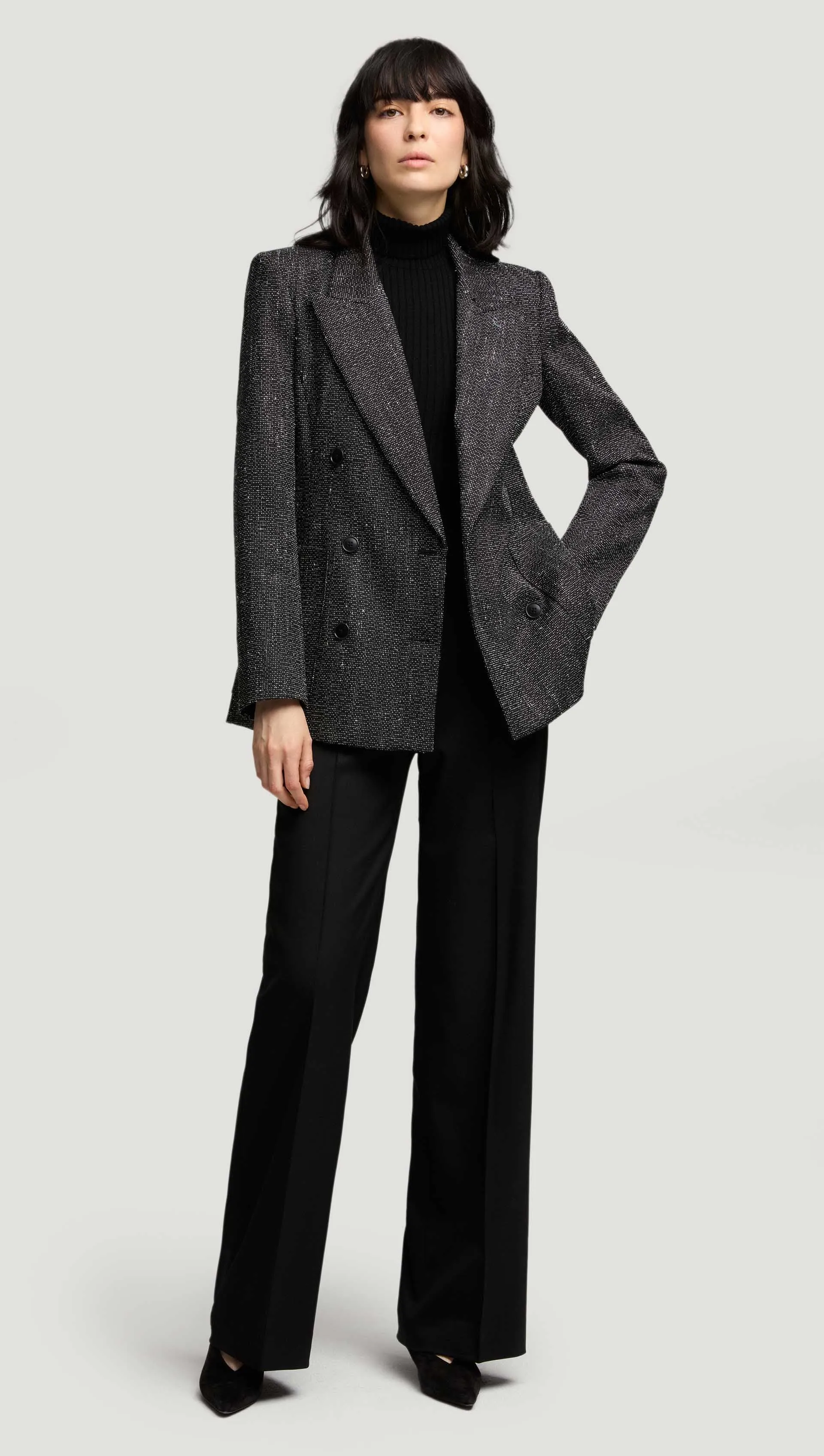 Chelsea Blazer in Tweed | Black/White