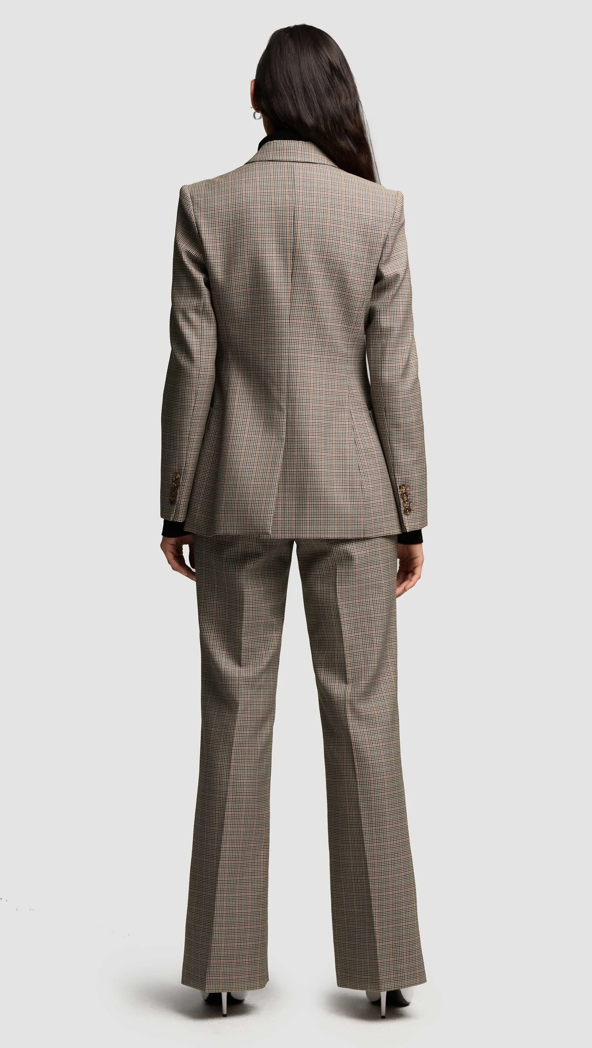 Chelsea Blazer in Wool Blend | Plaid Houndstooth