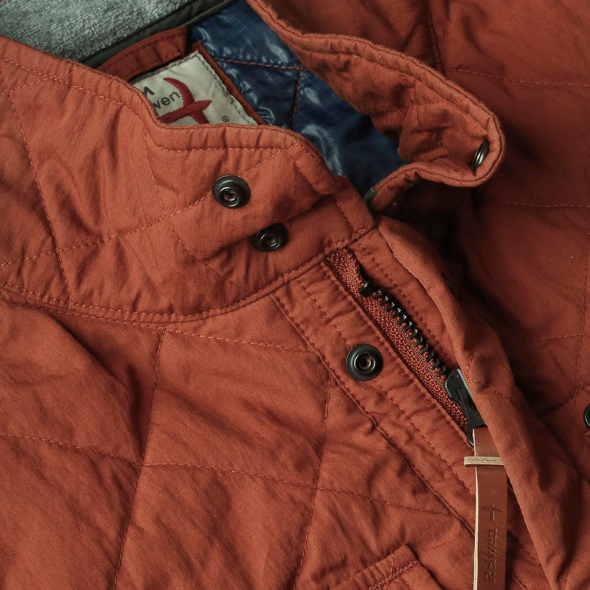 Chestnut Quilted Tanker Jacket by Relwen