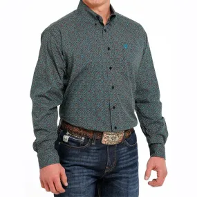 Cinch Men's Long Sleeve Button Down - Floral Print