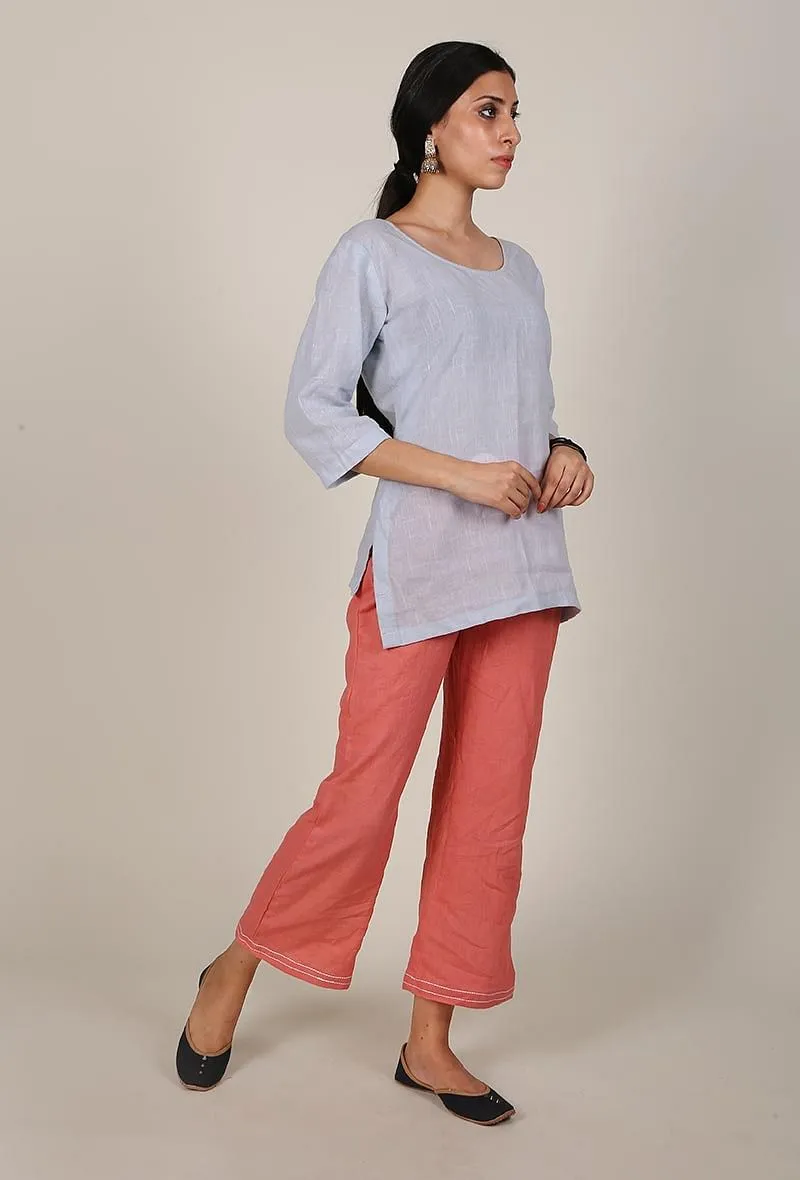 Coral Cotton Flex A-line  Palazzo