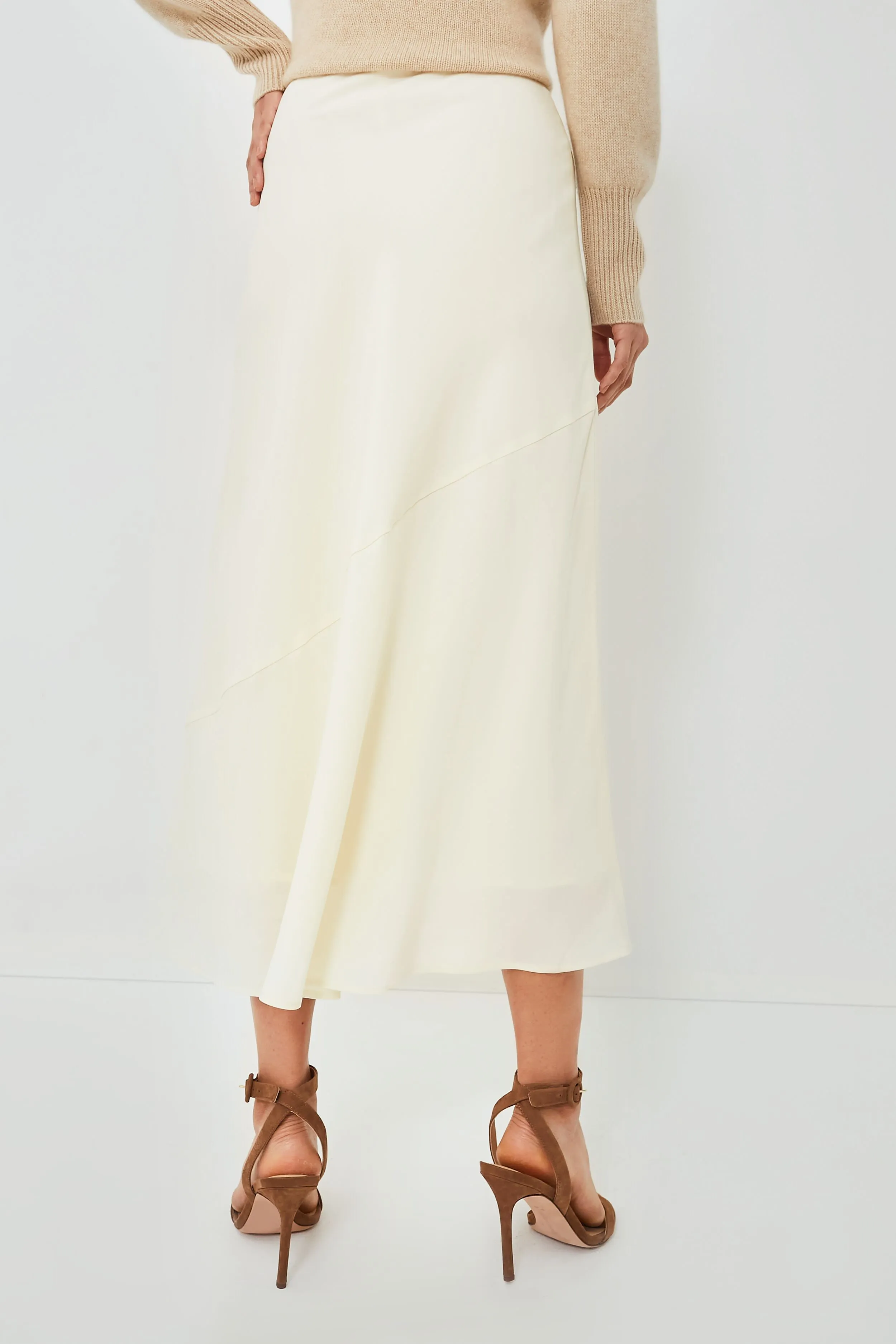 Cream Ami Slip Skirt