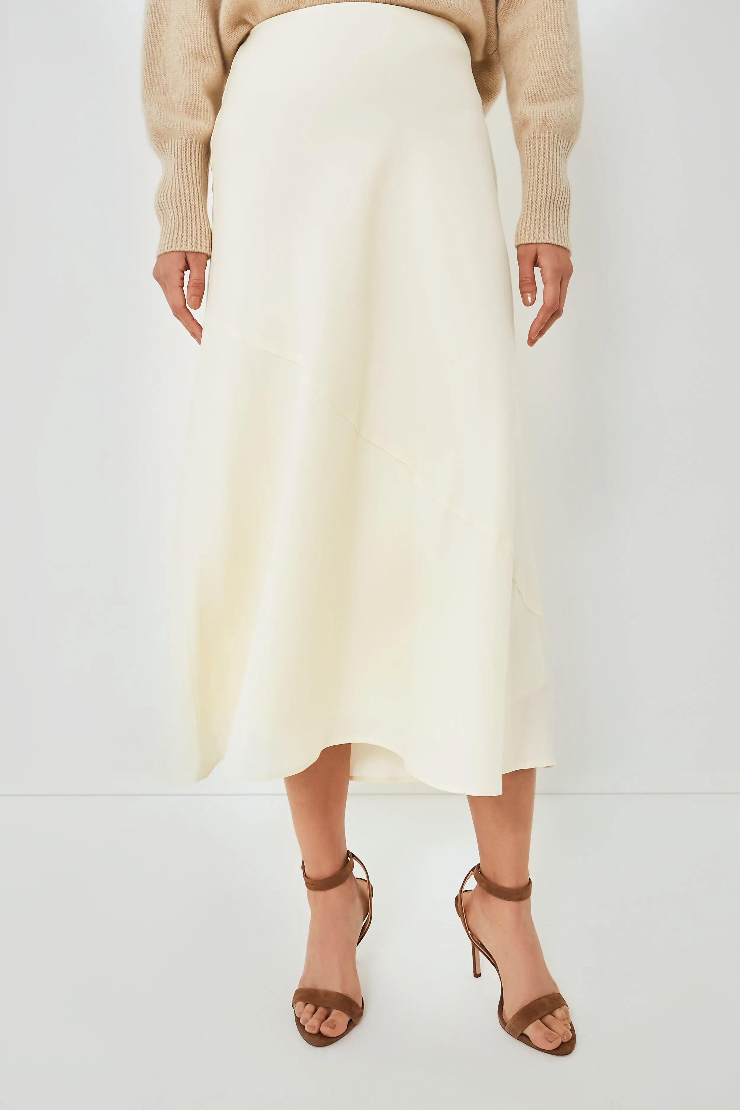 Cream Ami Slip Skirt