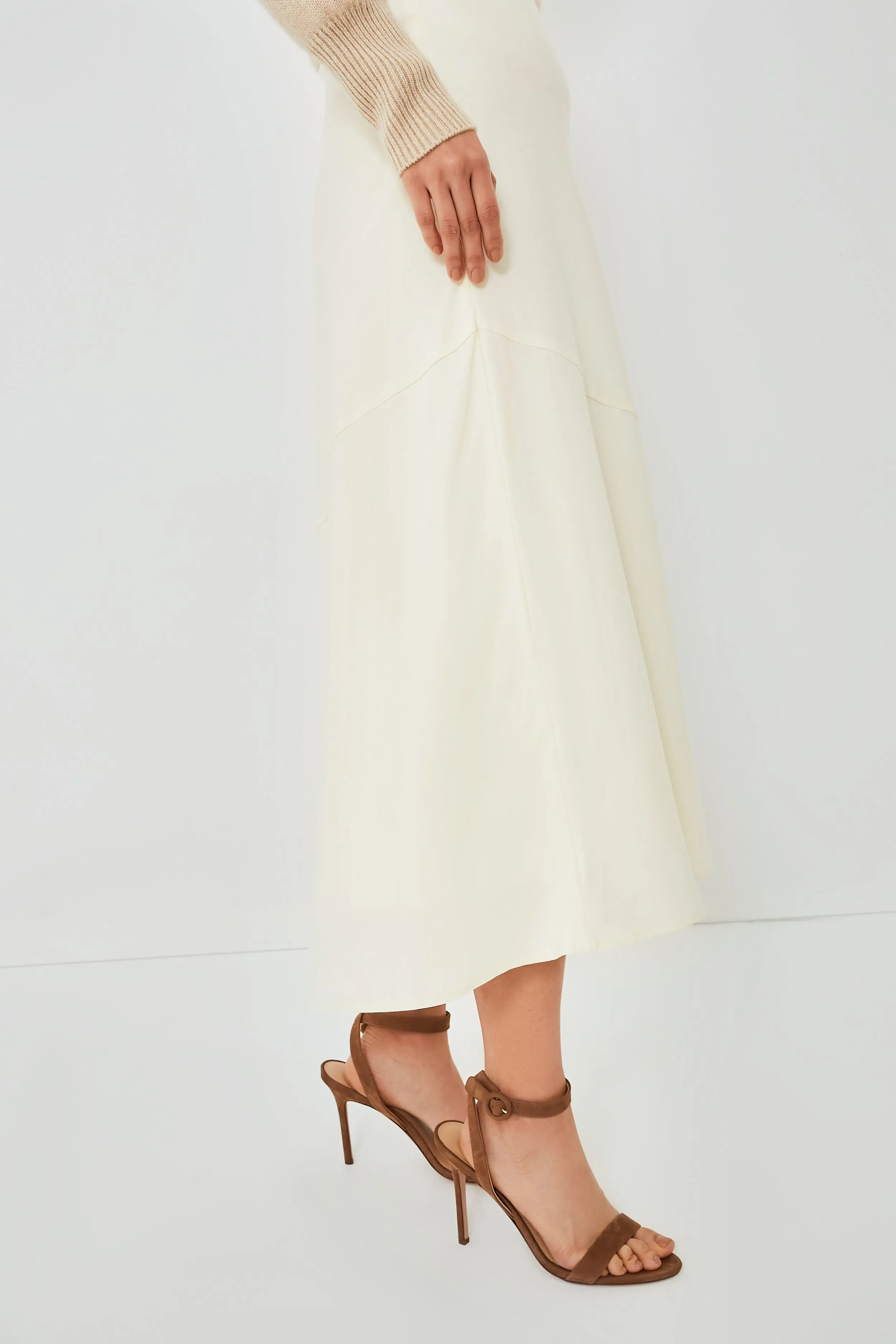 Cream Ami Slip Skirt