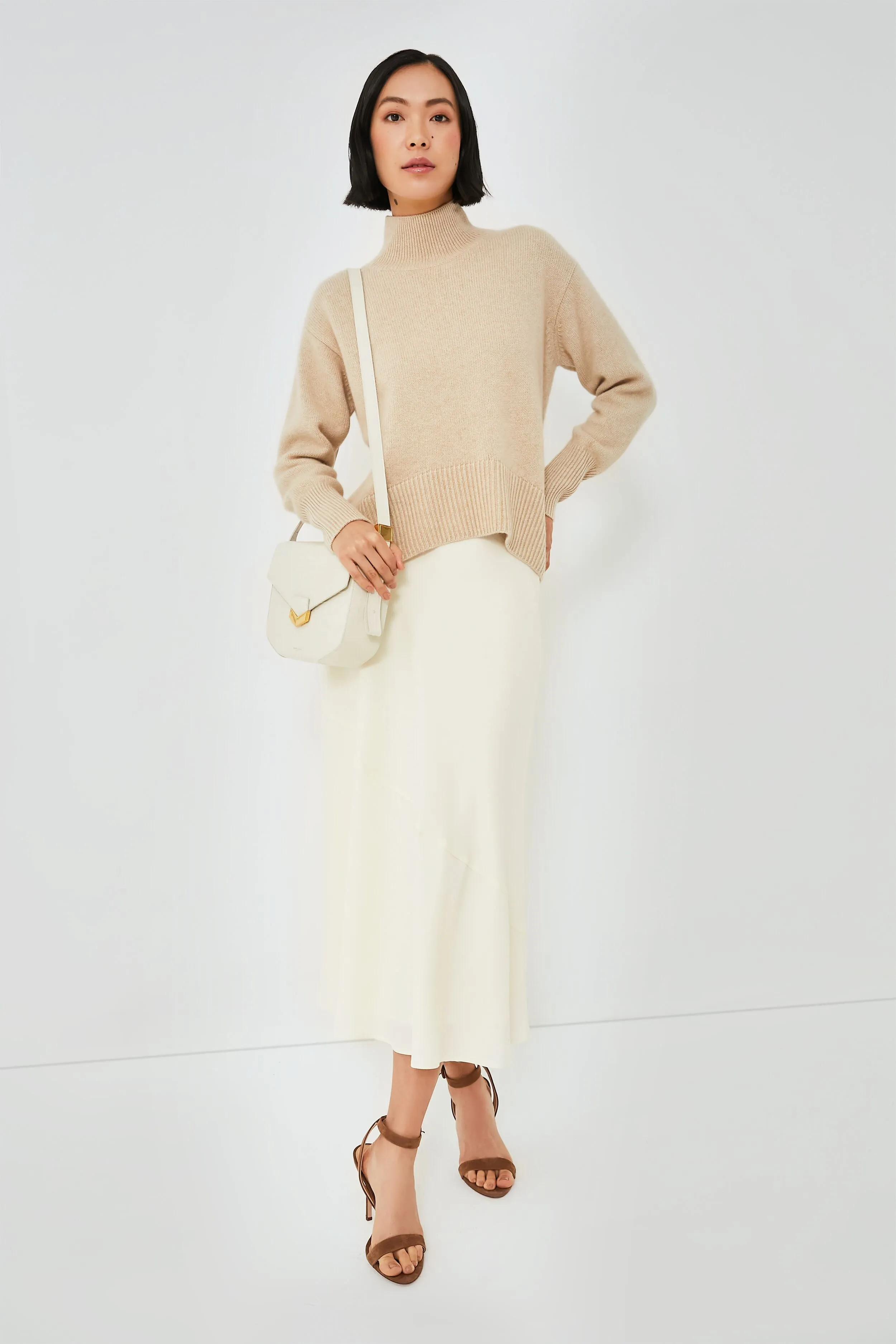 Cream Ami Slip Skirt