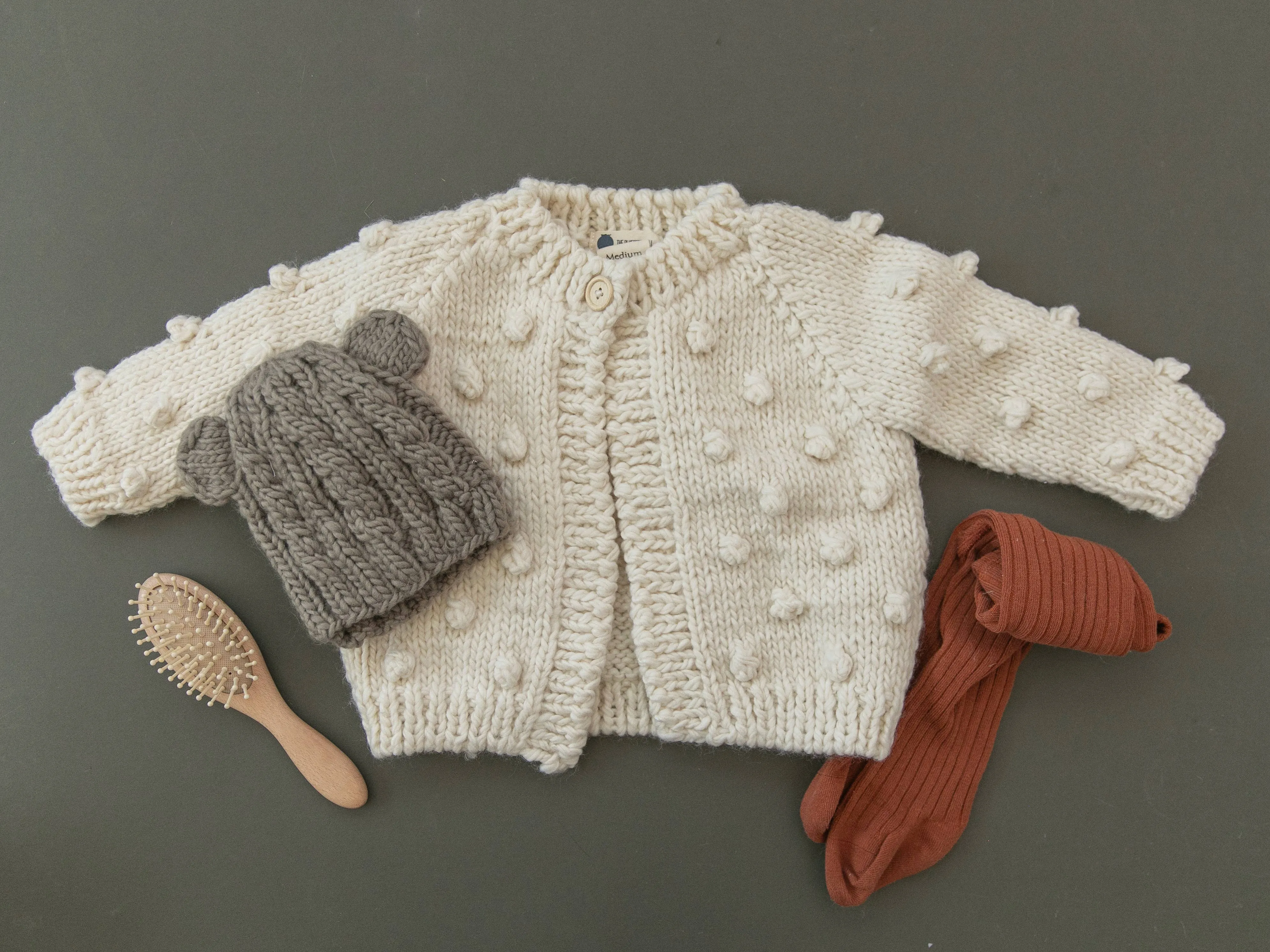 Cream Popcorn Cardigan