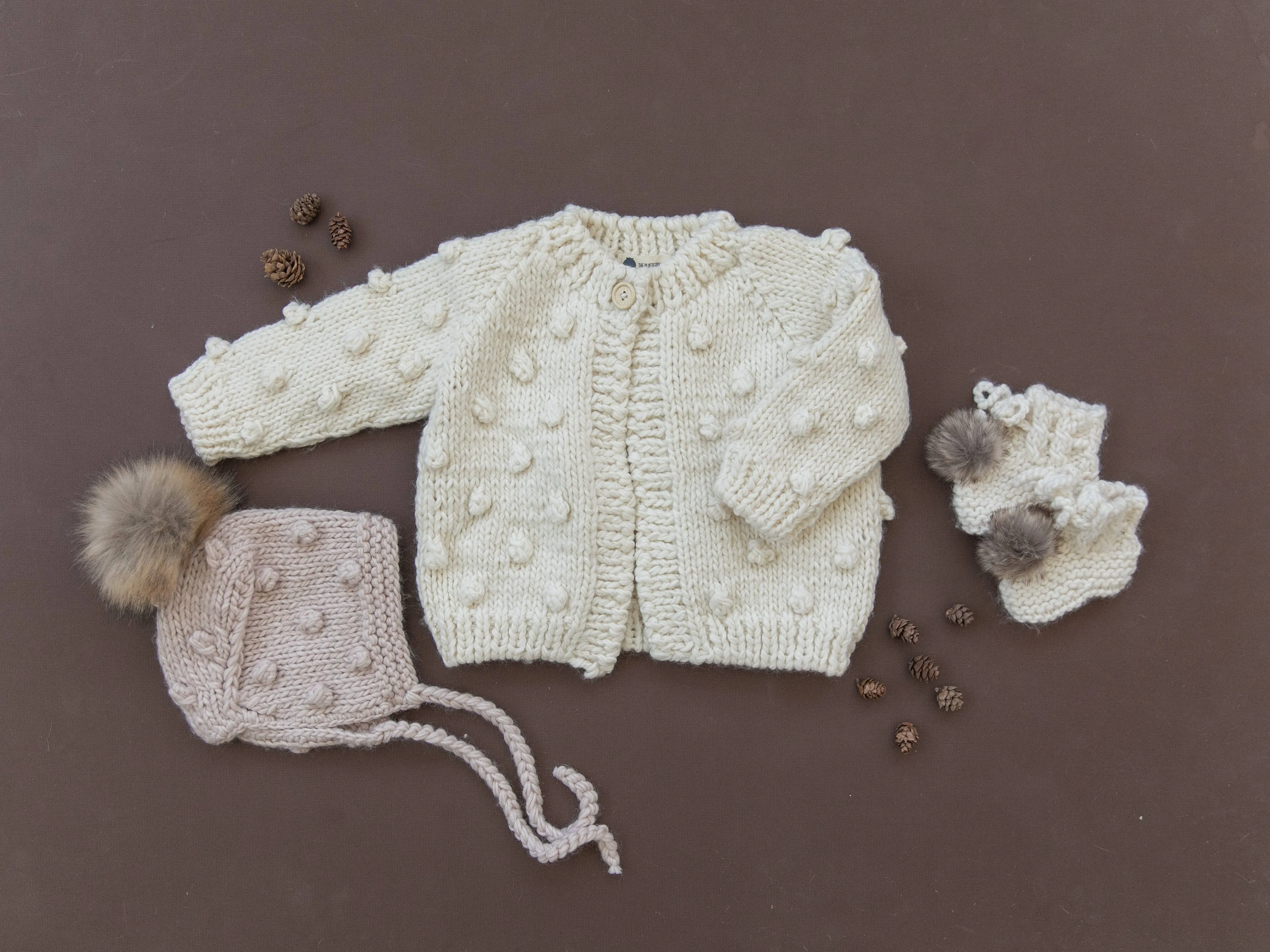 Cream Popcorn Cardigan