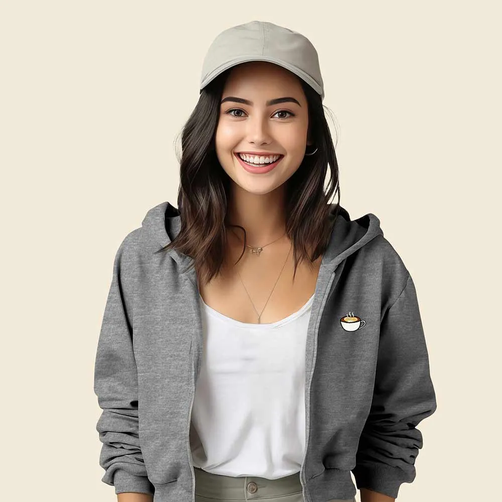 Dalix Cappuccino Cropped Zip Hoodie