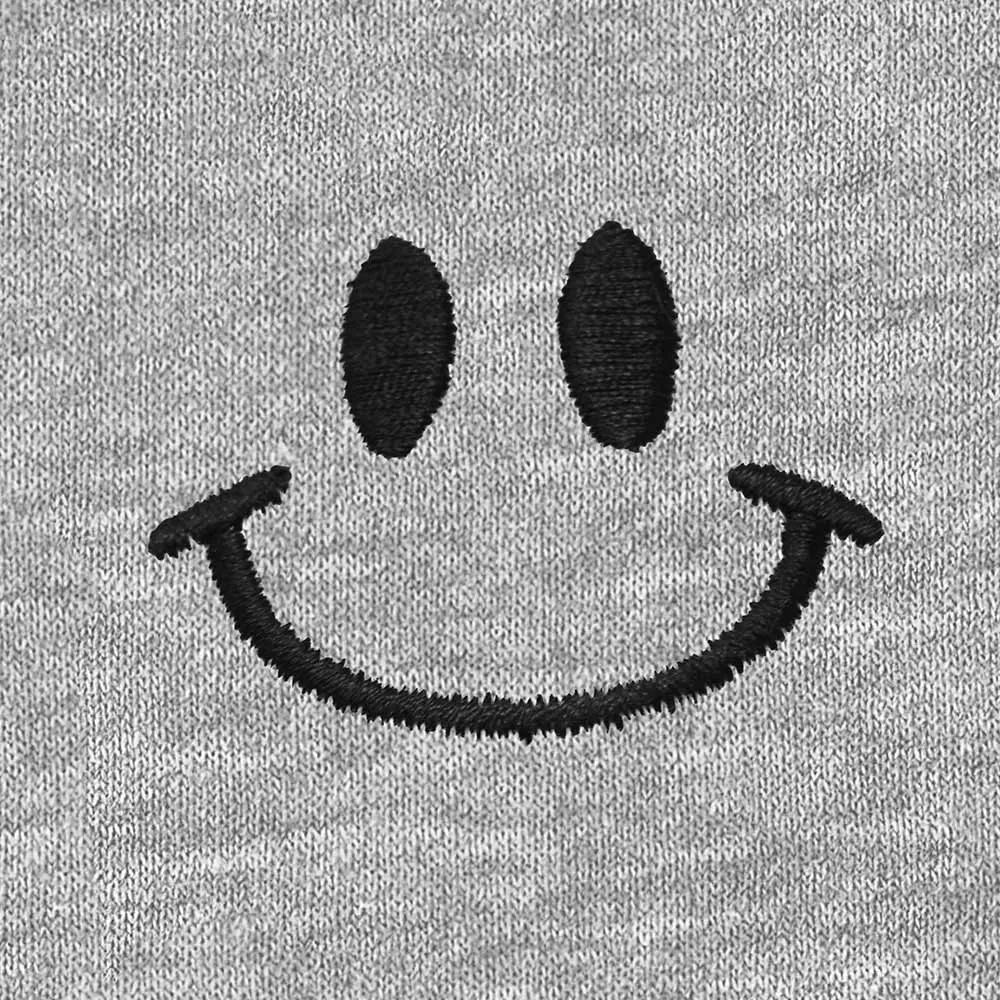 Dalix Smile Face Cropped Zip Hoodie