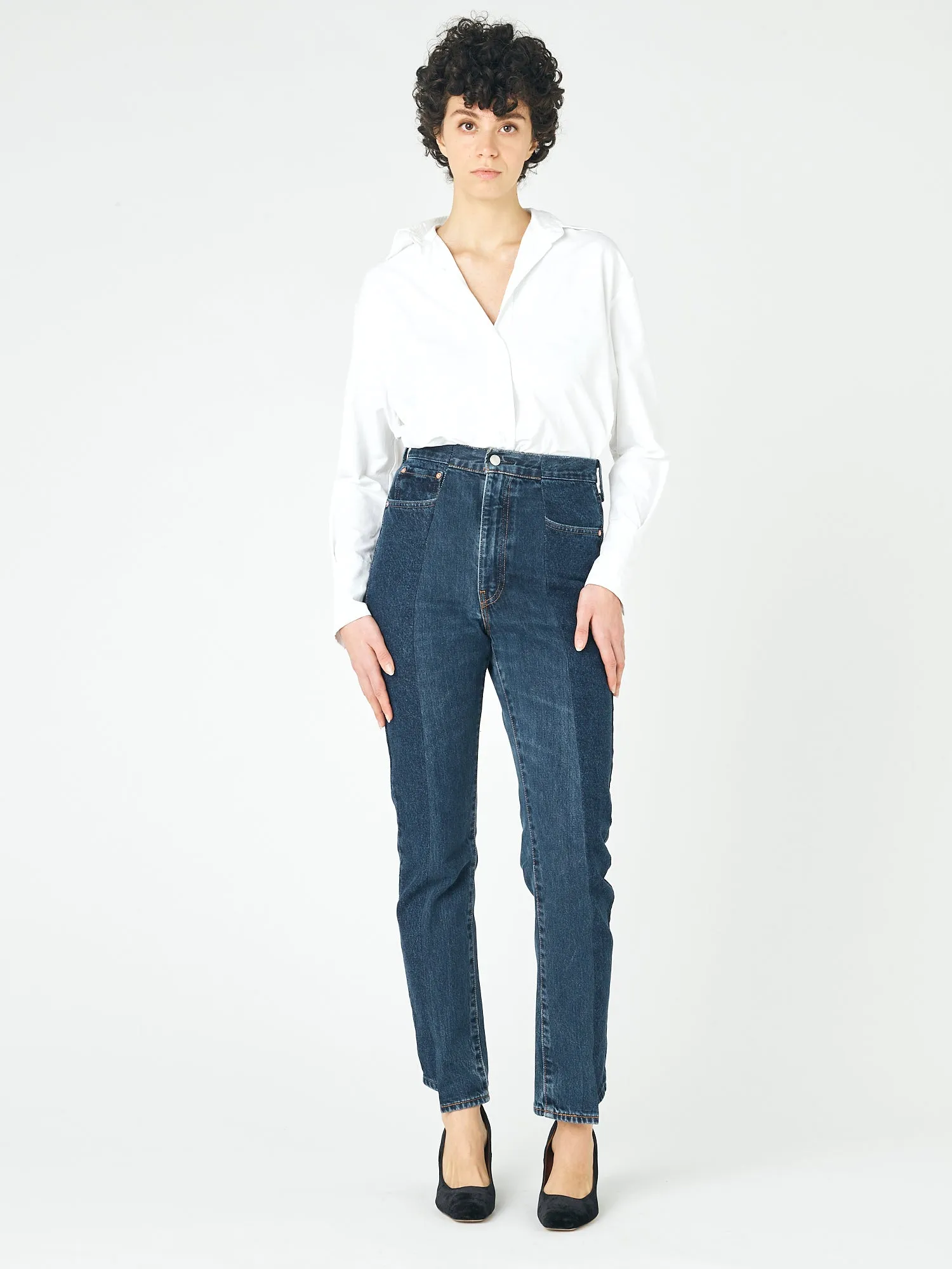 Dark Blue Match Straight Leg Jean