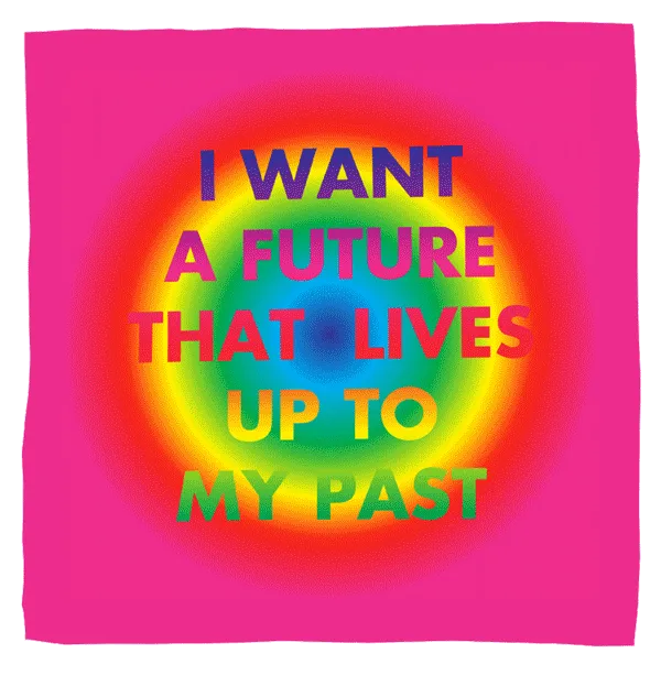 David McDiarmid x Third Drawer Down Silk Scarf: I Want a Future That Lives Up To My Past