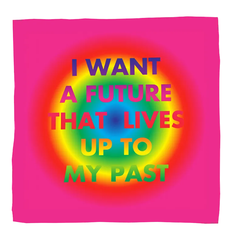 David McDiarmid x Third Drawer Down Silk Scarf: I Want a Future That Lives Up To My Past