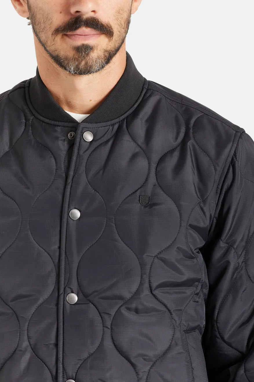 Dillinger Quilted Bomber Jacket - Black