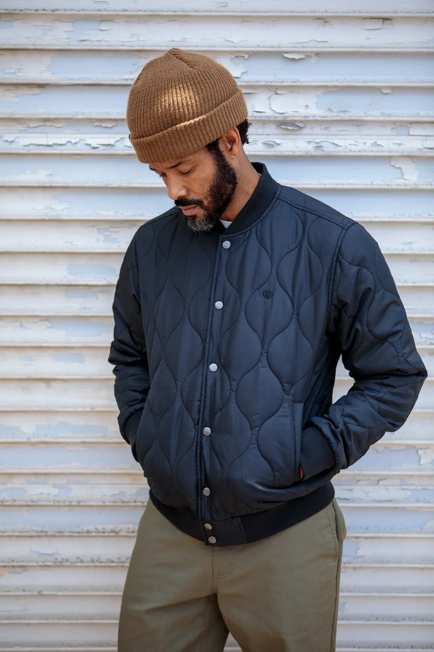 Dillinger Quilted Bomber Jacket - Black